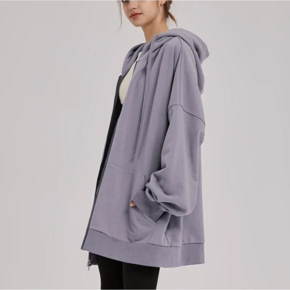 NAP Oversized Zip Up Lavendar 🪻Hoodie XL - Picture 3 of 9